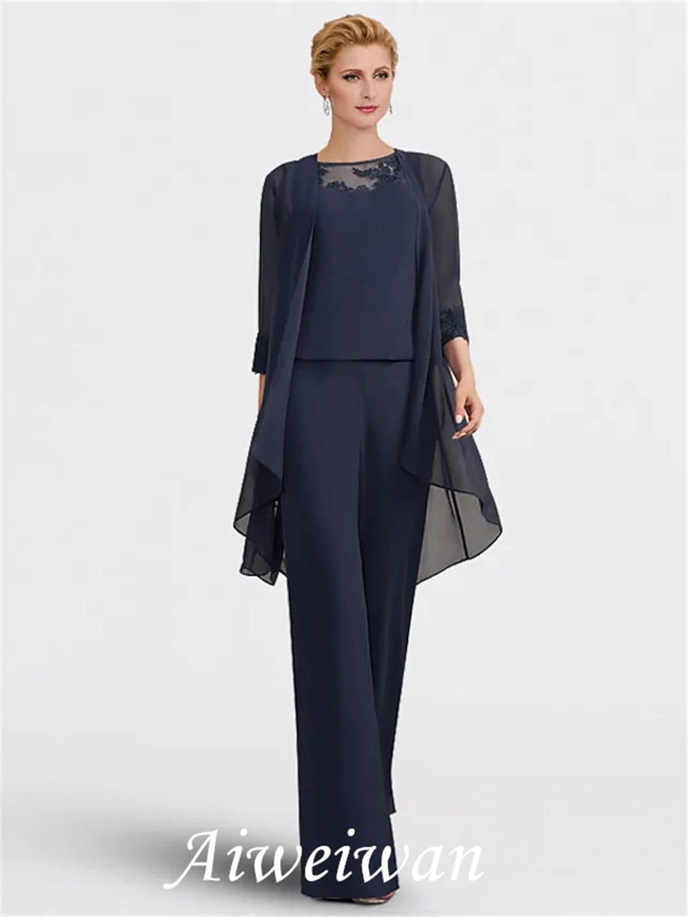 3 Piece Jumpsuit Suit Mother of the Bride