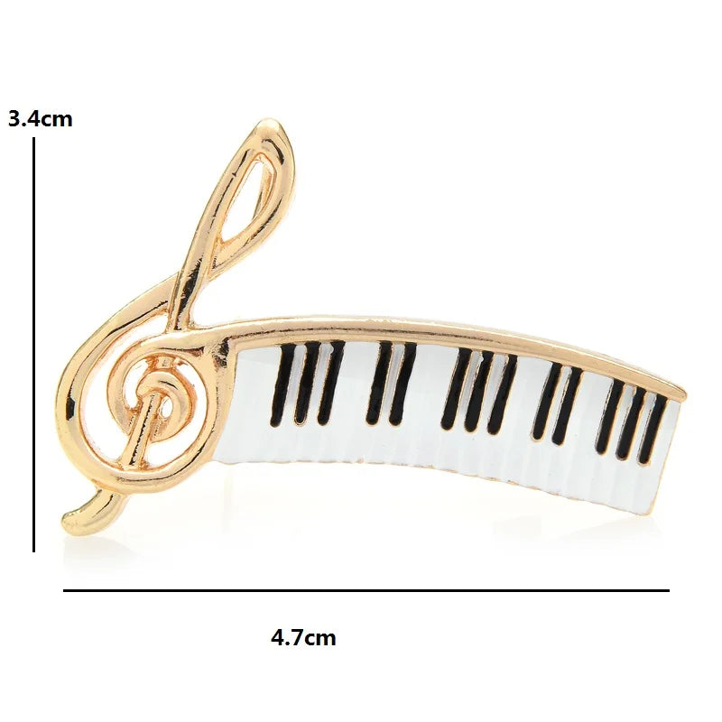 Enamel Music Note Brooch Piano Keys Brooch for Teachers and Musicians  Jewelry Accessories Gift