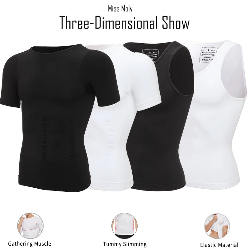 Men Slimming Body Shaper Shirt