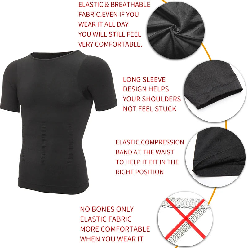 Men Slimming Body Shaper Shirt