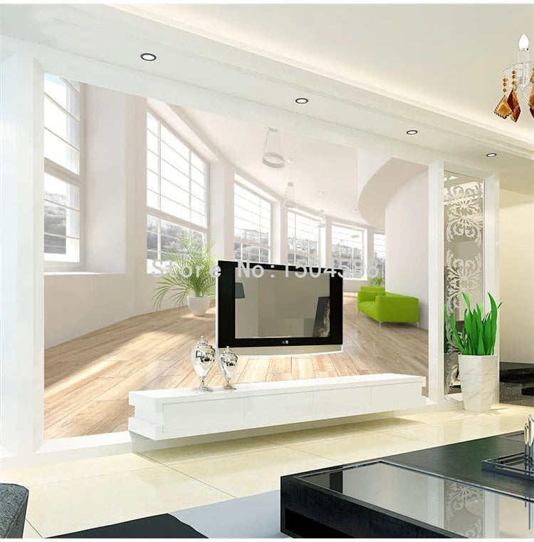 Modern Simple 3D Stereo Space Expansion Mural Wallpaper Living Room Office Interior Decor Wallpaper