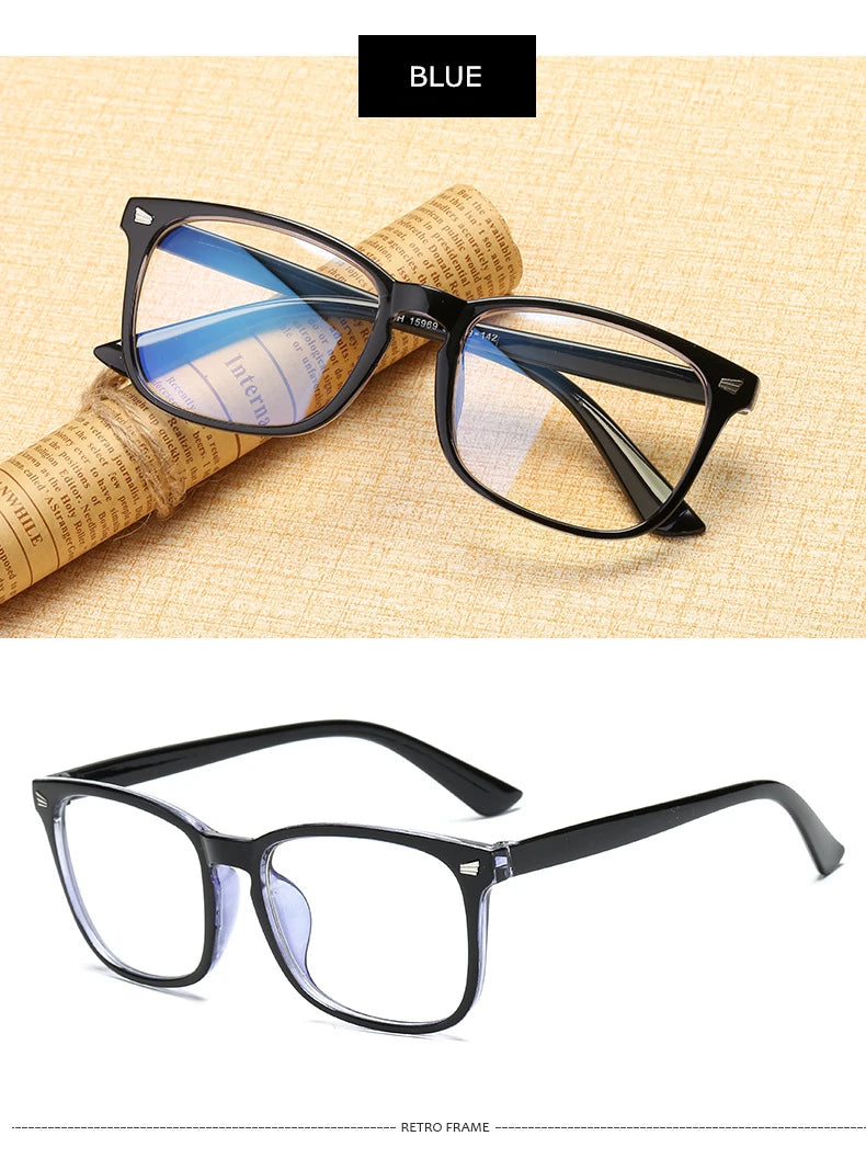 Transparent Eyeglasses Women Men Anti Blue Light Glasses Frames Female Male Computer Eyewear Clear Optical Myopia Frame