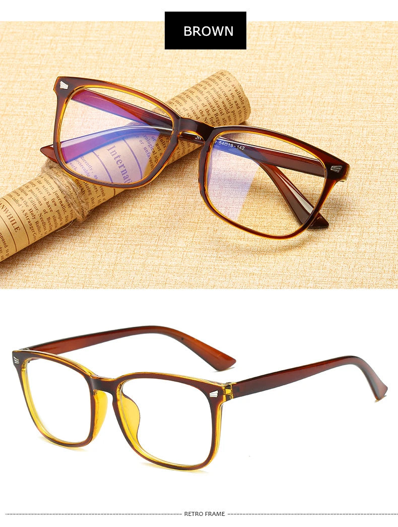 Transparent Eyeglasses Women Men Anti Blue Light Glasses Frames Female Male Computer Eyewear Clear Optical Myopia Frame