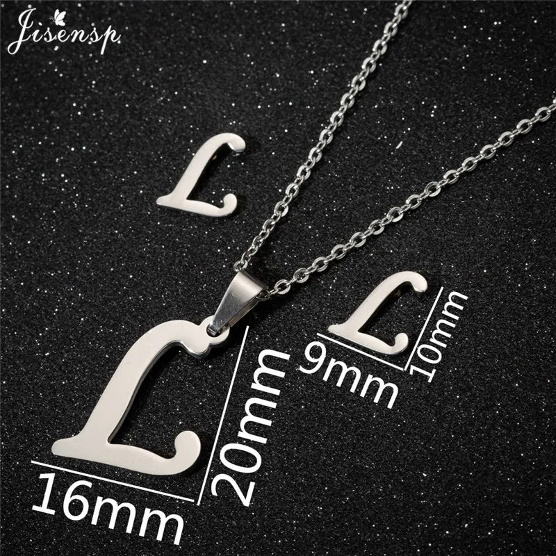 Personalize A-Z Letter Alphabet Pendant Necklace Long Chain Initial Necklaces Charms