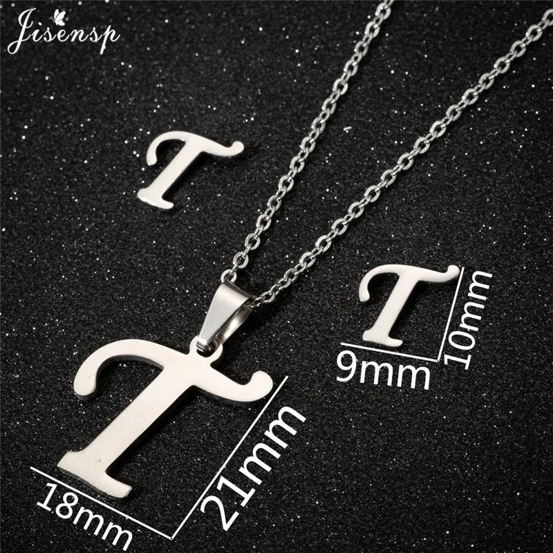 Personalize A-Z Letter Alphabet Pendant Necklace Long Chain Initial Necklaces Charms
