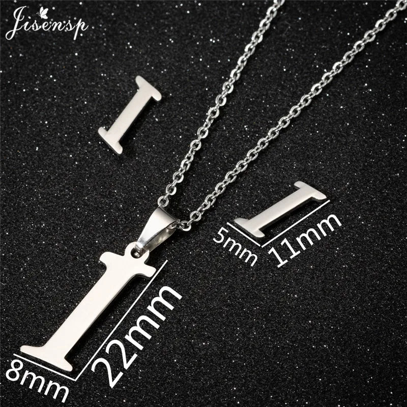 Personalize A-Z Letter Alphabet Pendant Necklace Long Chain Initial Necklaces Charms