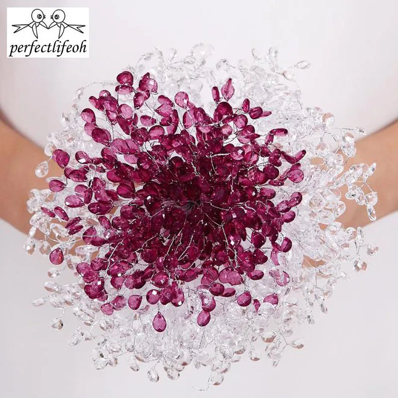 Perfect Wedding bouquet Bridal wedding bouquet holding hands Crystal boutique wedding bouquet