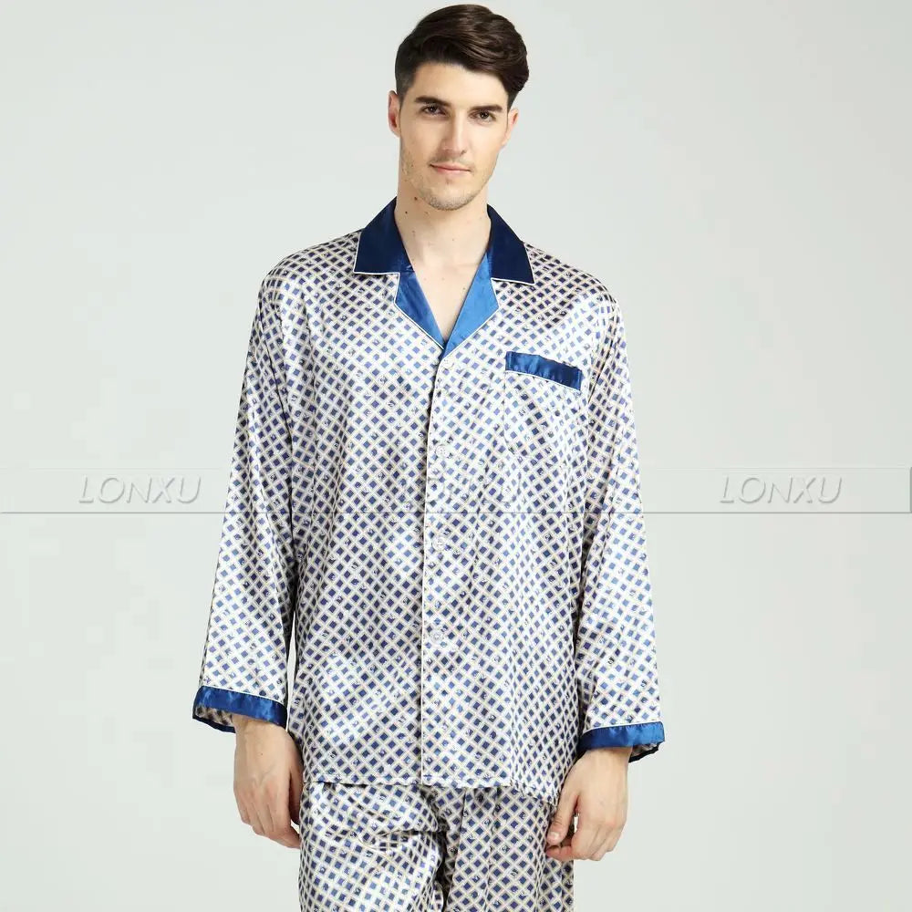 Men Silk Satin Pajamas Set  Sleepwear  Lounge wear  M,L,XL,XXL,3XL