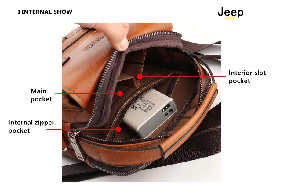 Men Multi-function Business Cross Body Handbags