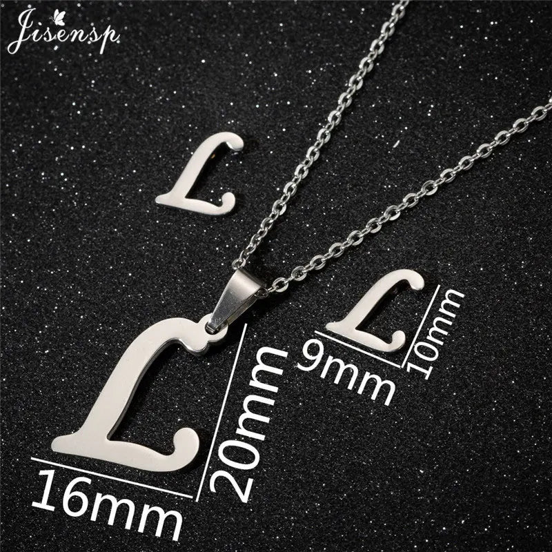 Personalize A-Z Letter Alphabet Pendant Necklace Long Chain Initial Necklaces Charms