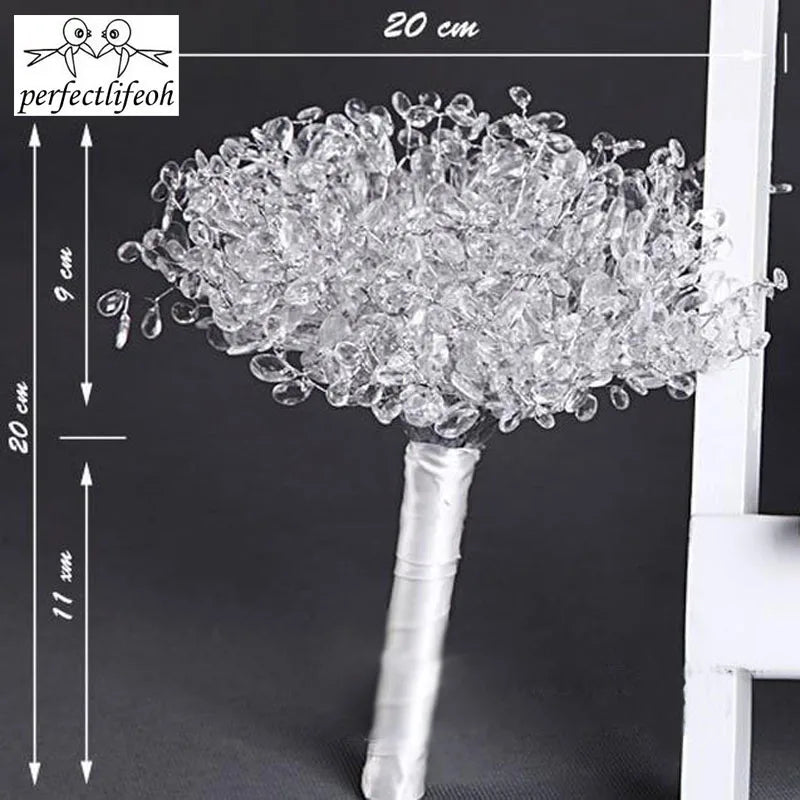 Perfect Wedding bouquet Bridal wedding bouquet holding hands Crystal boutique wedding bouquet