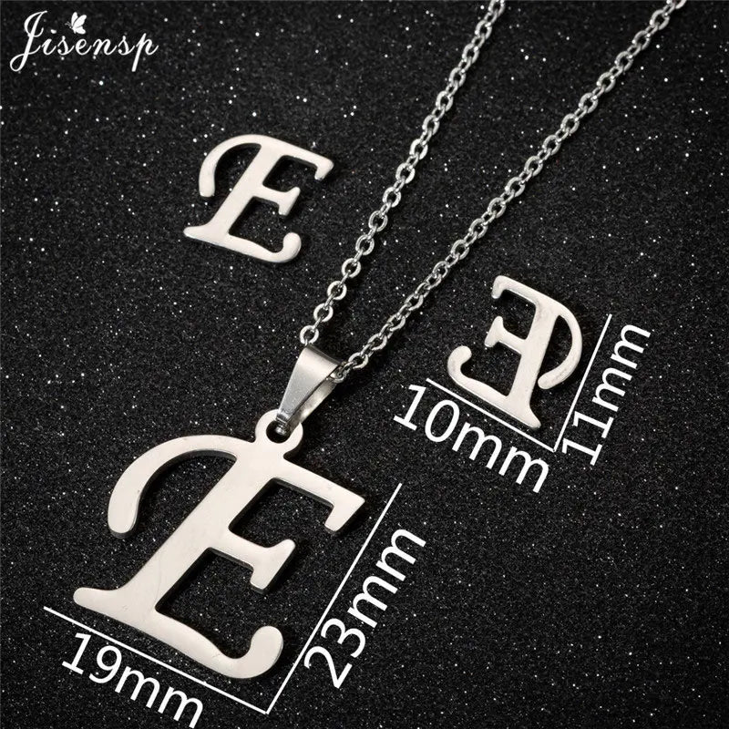 Personalize A-Z Letter Alphabet Pendant Necklace Long Chain Initial Necklaces Charms