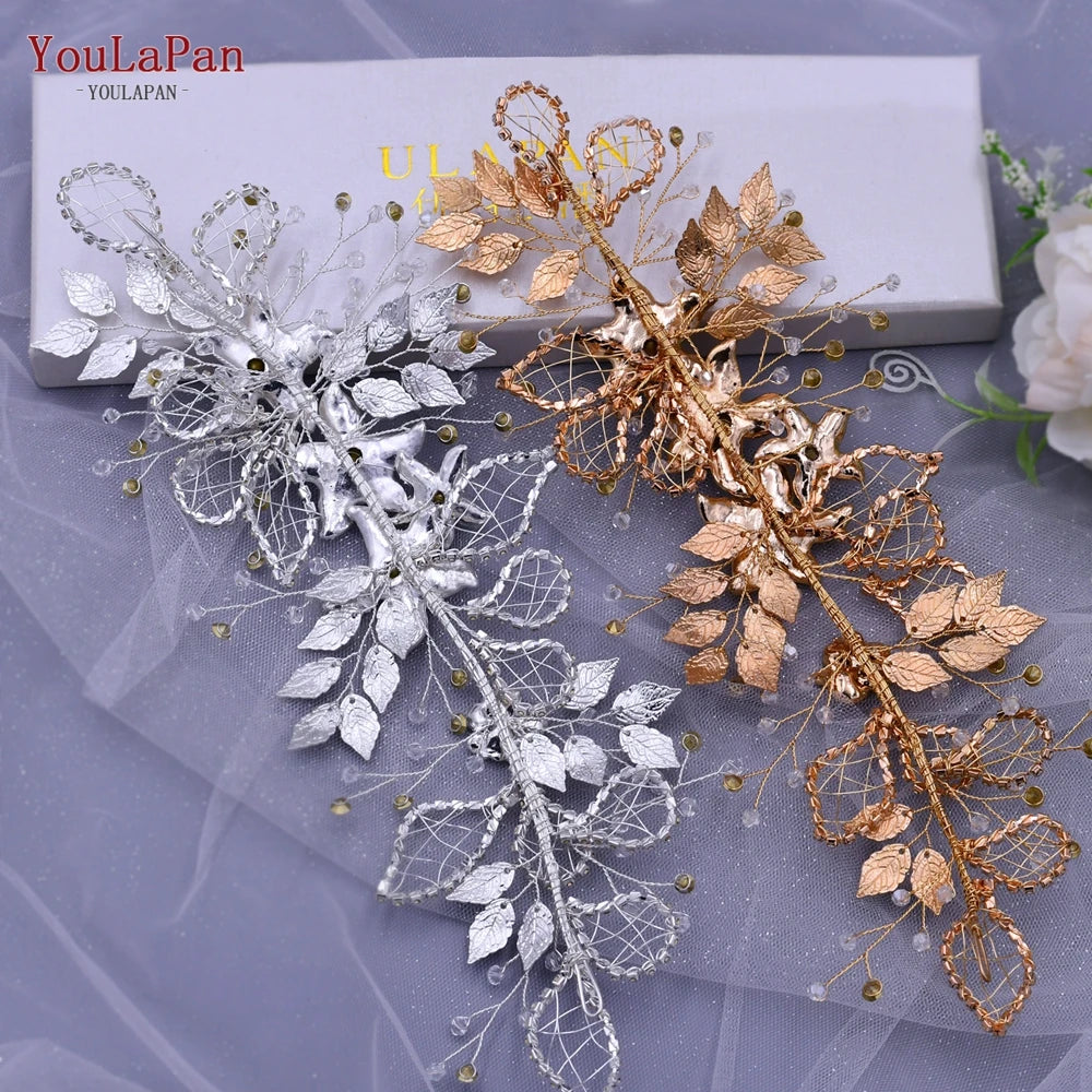 Alloy Flower Wedding Headpiece Wedding Hair Band Crystal Headpieces for Bride Headbands Bridal Tiara and Crown