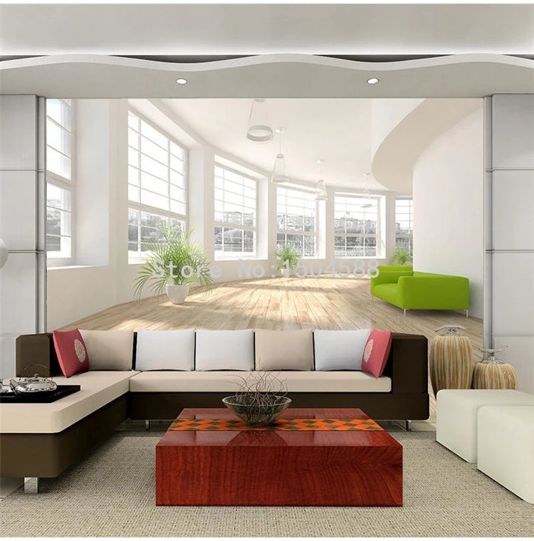 Modern Simple 3D Stereo Space Expansion Mural Wallpaper Living Room Office Interior Decor Wallpaper