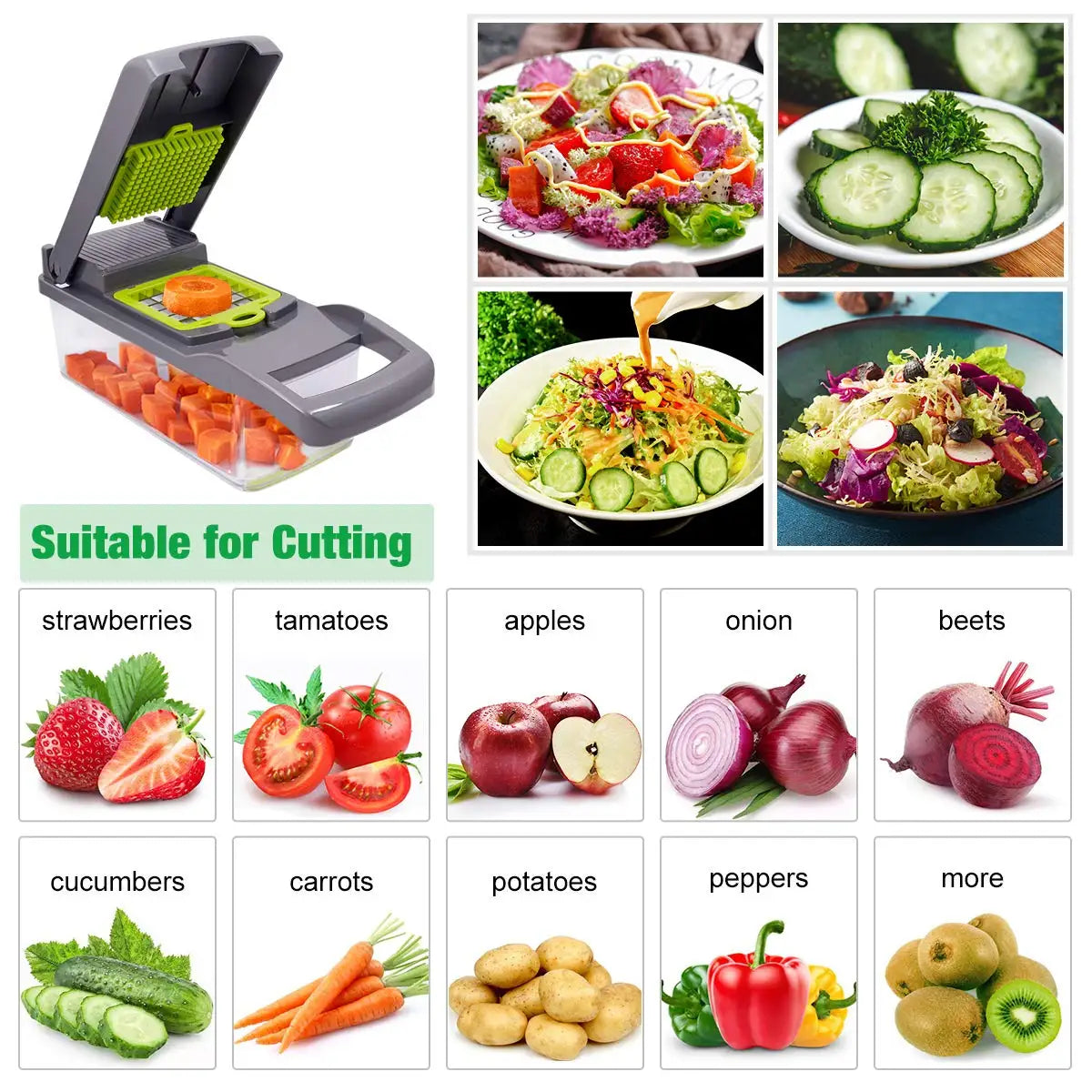 Vegetable Chopper Multi-functional Grater Cutter