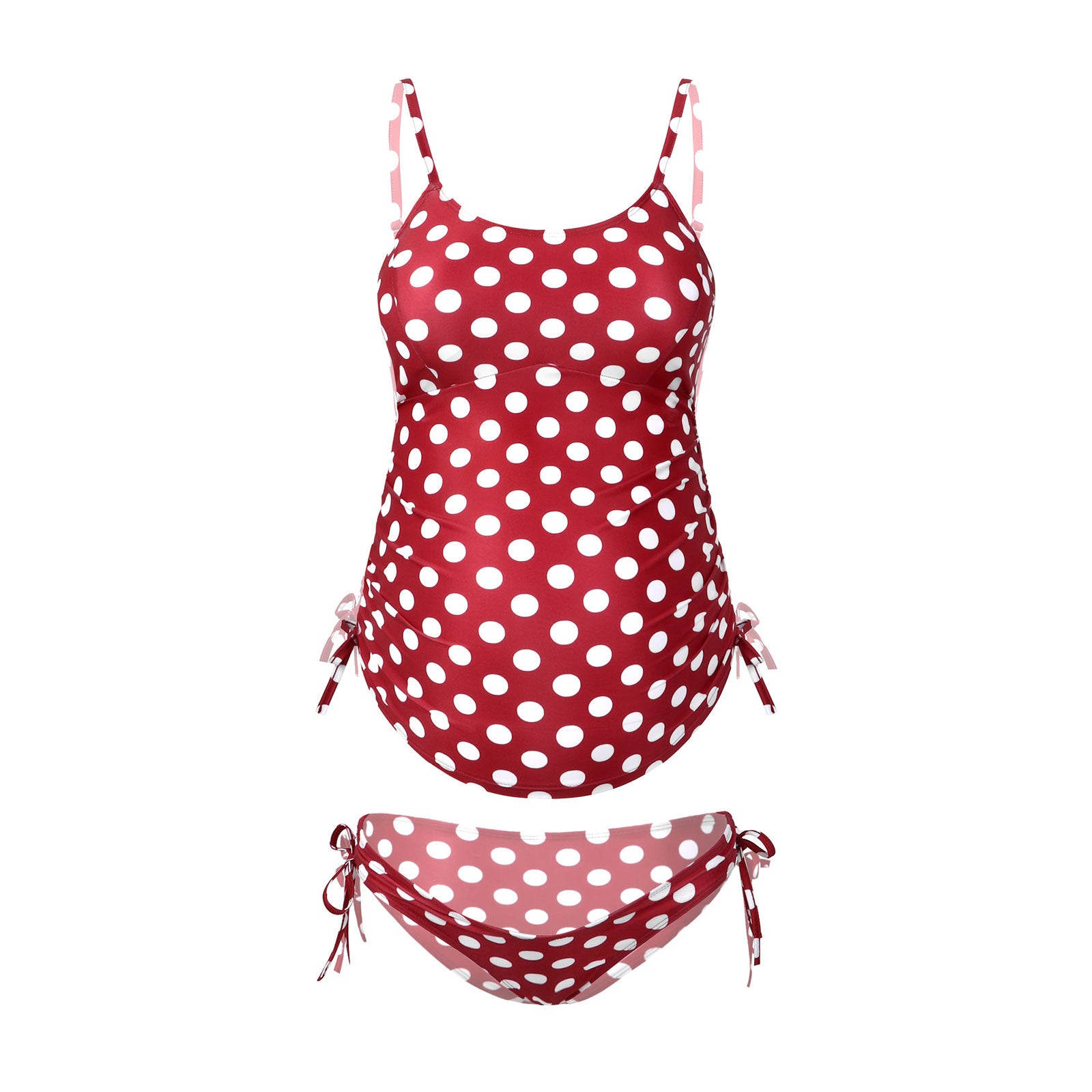 Maternity One Piece Swimsuit Pregnant Women Summer Plus Size Polka Dots Swimwear Beachwear Pregnancy Bathing Suit