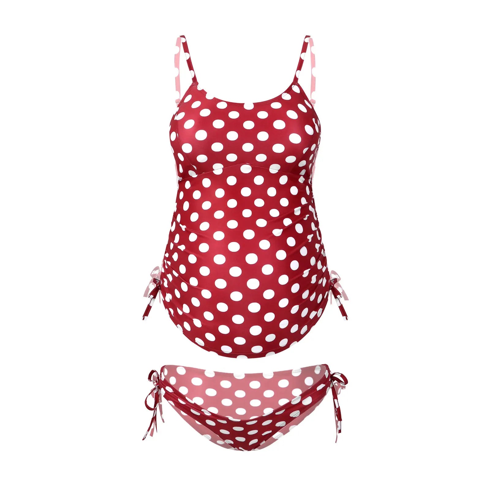Maternity One Piece Swimsuit Pregnant Women Summer Plus Size Polka Dots Swimwear Beachwear Pregnancy Bathing Suit