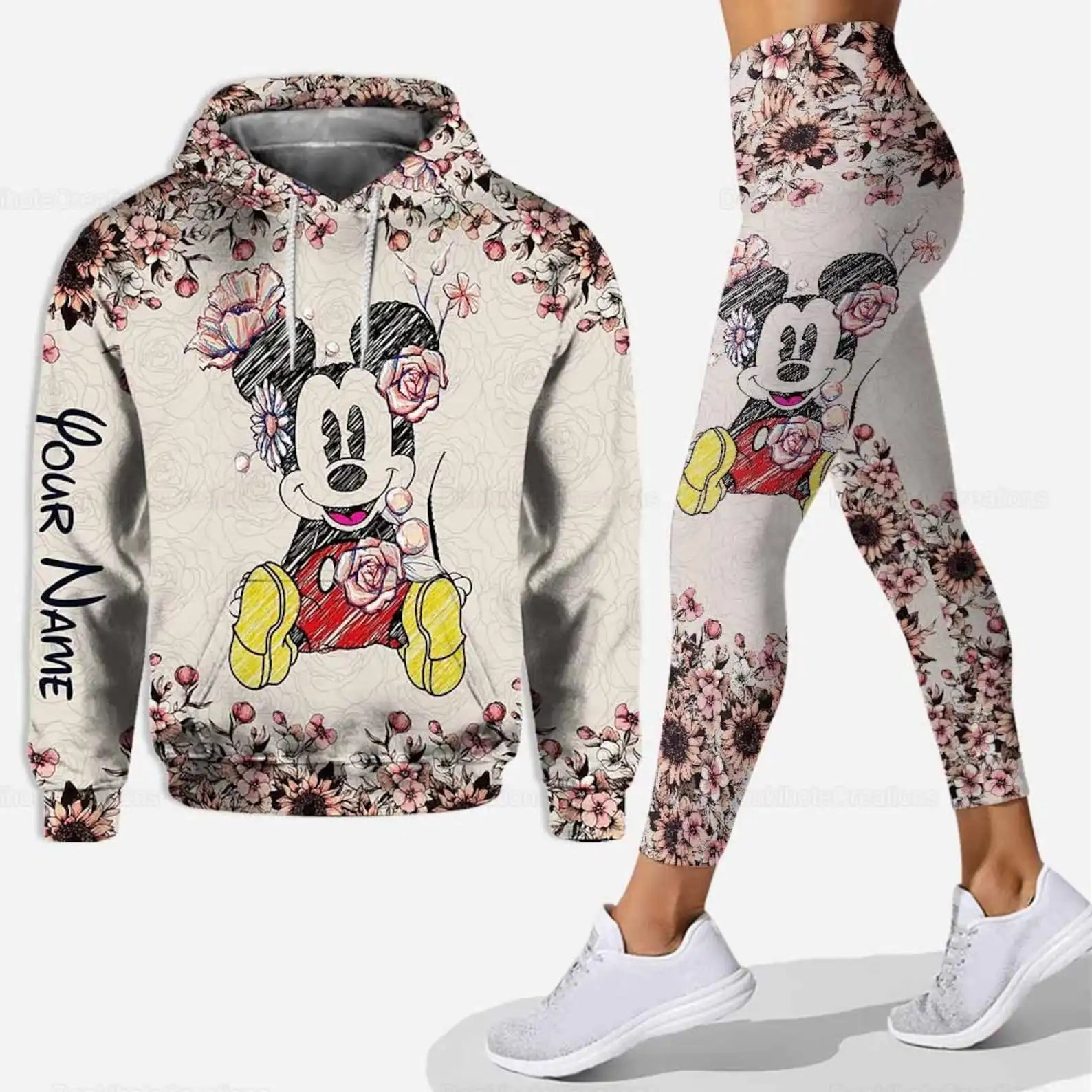 Mickey Mouse Hoodie and Leggings Sweat Pant Suit