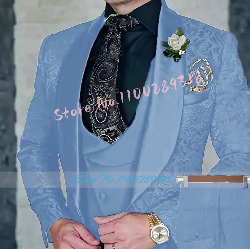 Men's 3-piece High Quality Formal Suit