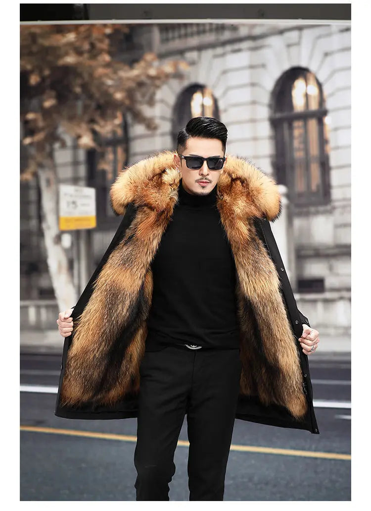 Fleece Mid-length Fur Coat