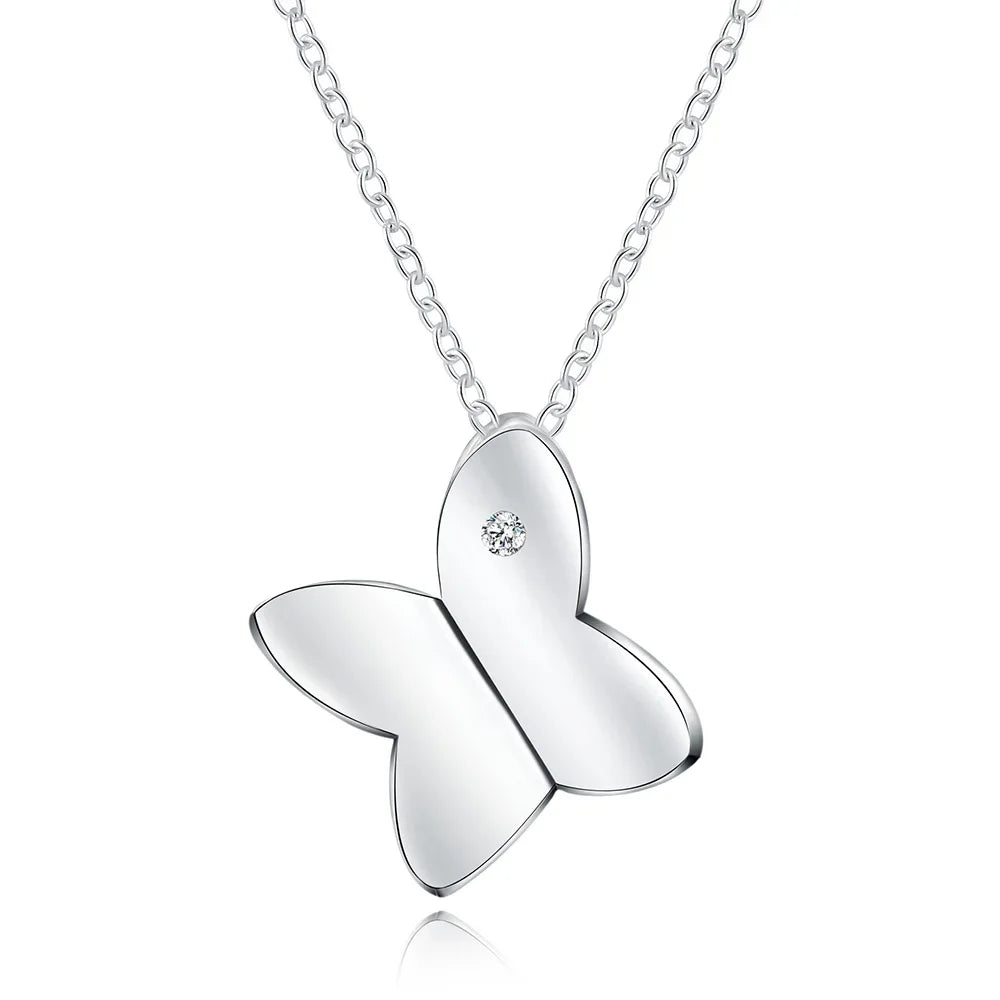 Fashion silver color jewelry elegant charms retro exquisite heart pendant necklace women