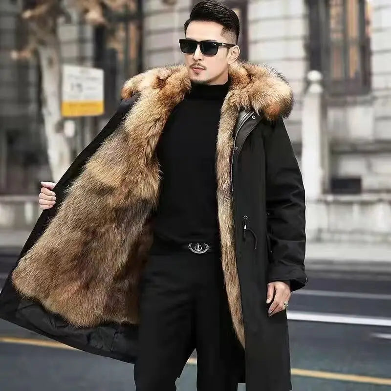 Fleece Mid-length Fur Coat