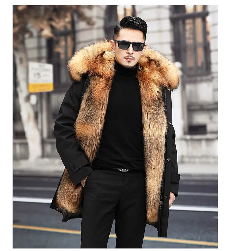 Fleece Mid-length Fur Coat
