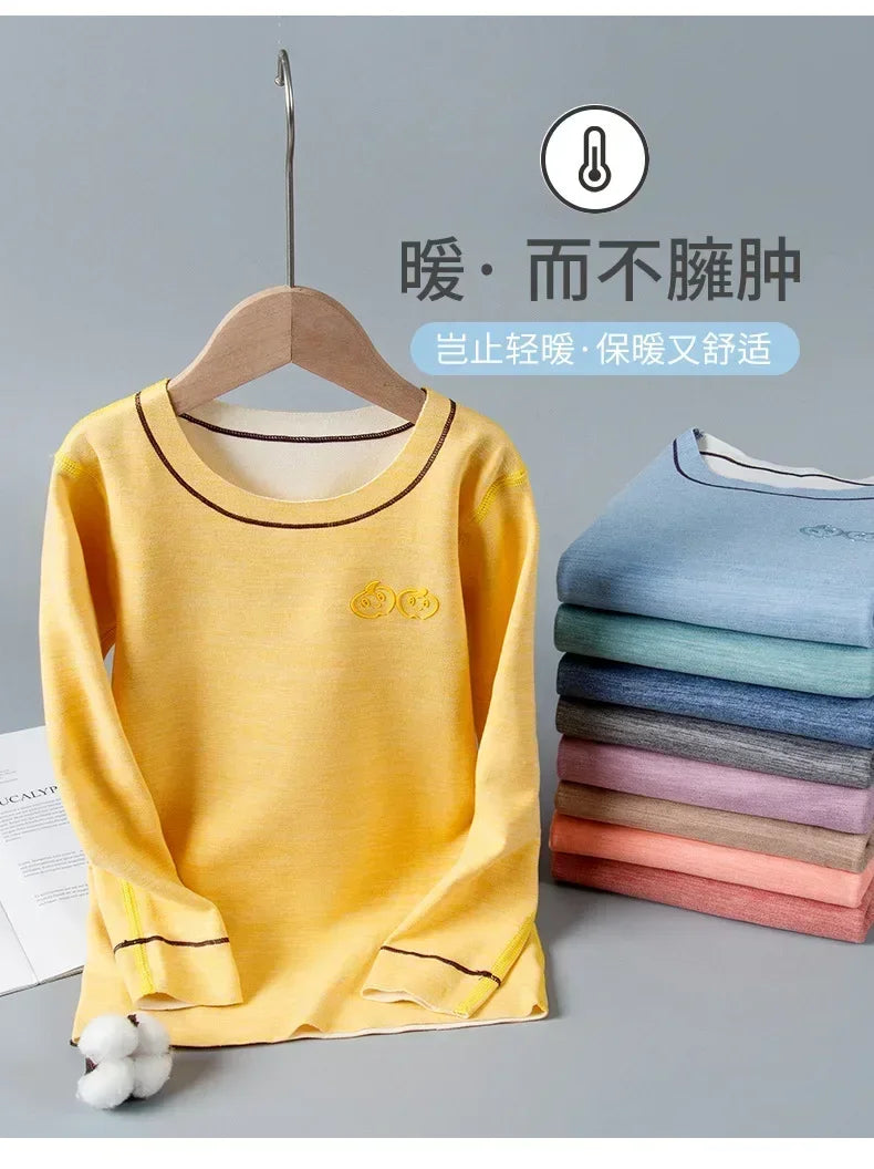 Winter Warm Pyjamas Sets for Kids Thermal Pajamas Toddler Sleepwear for Children from 2 to 13 Years Old