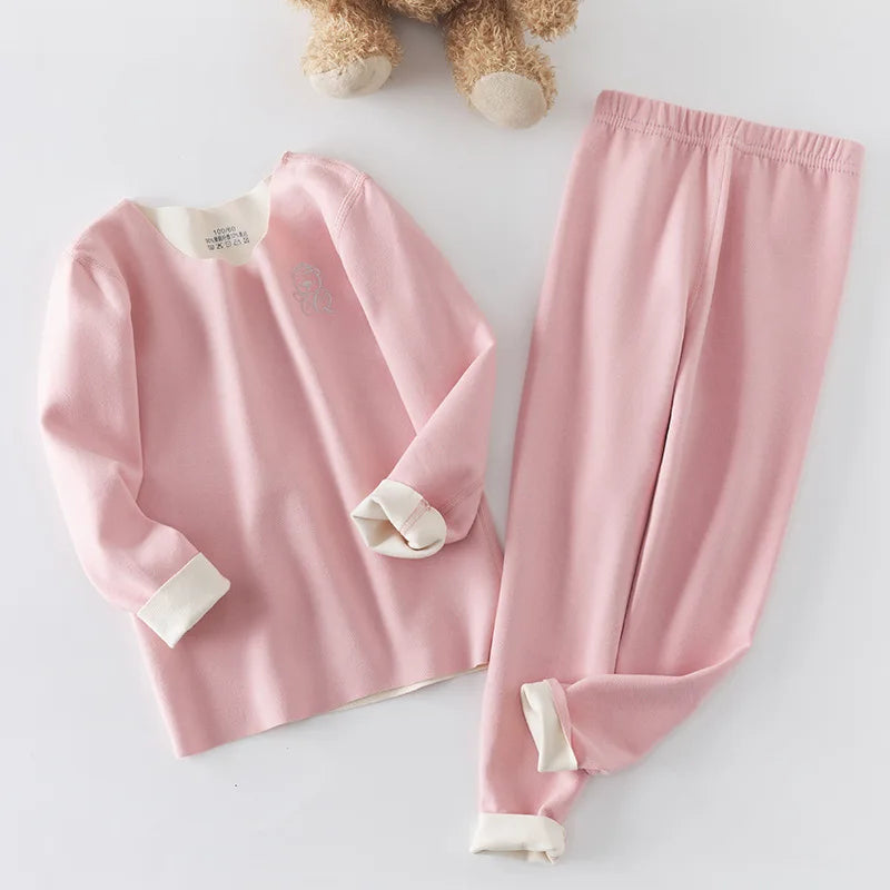 Winter Warm Pyjamas Sets for Kids Thermal Pajamas Toddler Sleepwear for Children from 2 to 13 Years Old