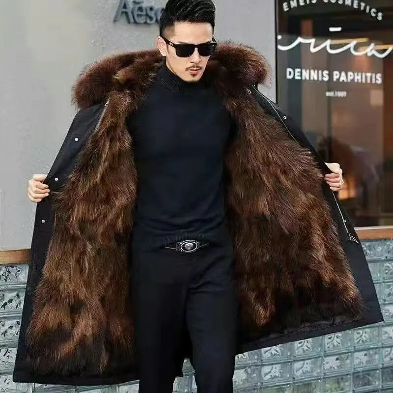 Fleece Mid-length Fur Coat