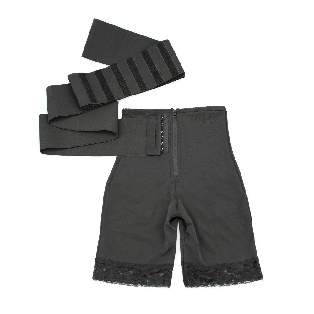 Tummy Slimming Shorts 2 in 1 Fajas Body Shaperwear High Waist Shaper Panties Modeling Strap Trainer Belt Female Corset Binder