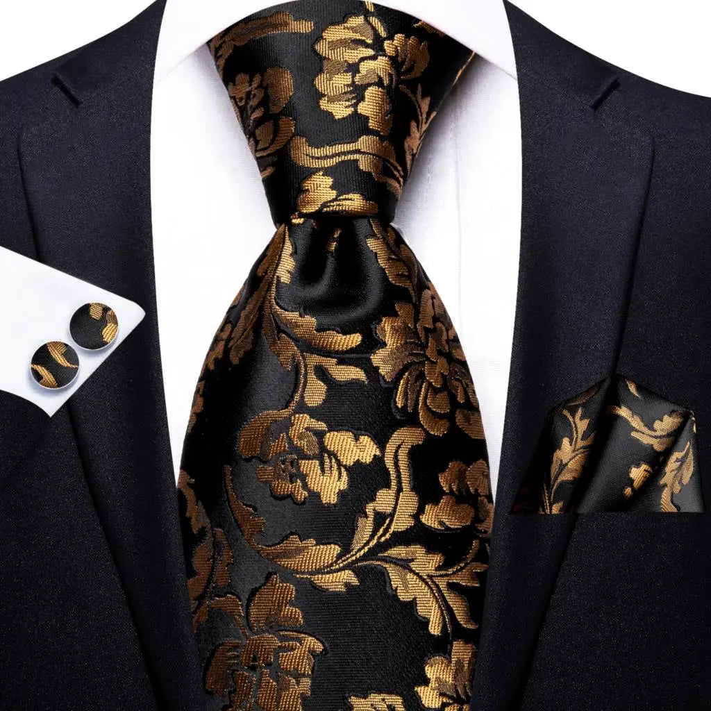8.5cm Black Solid Striped Paisley 100% Silk Men's Business Tie Neck Tie for Men Fashion Luxury Wedding Necktie Gravatas