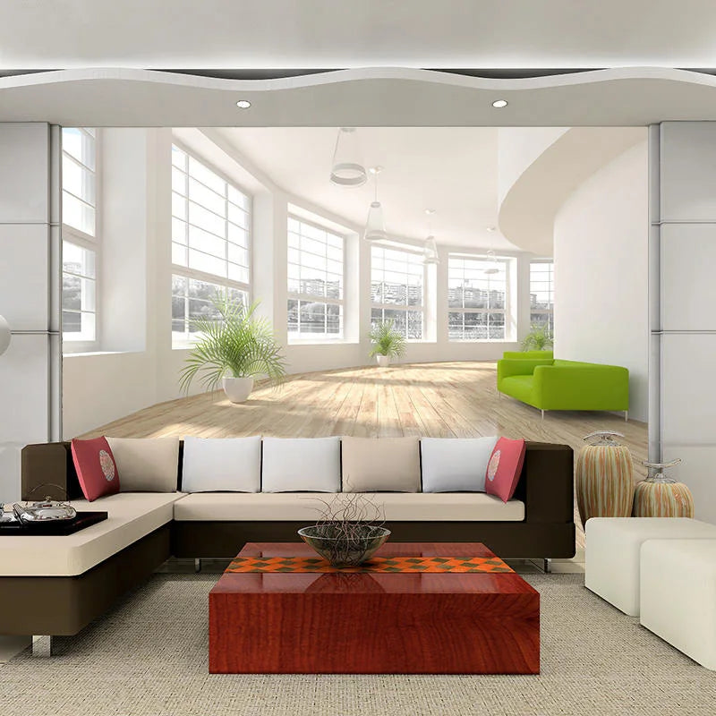 Modern Simple 3D Stereo Space Expansion Mural Wallpaper Living Room Office Interior Decor Wallpaper