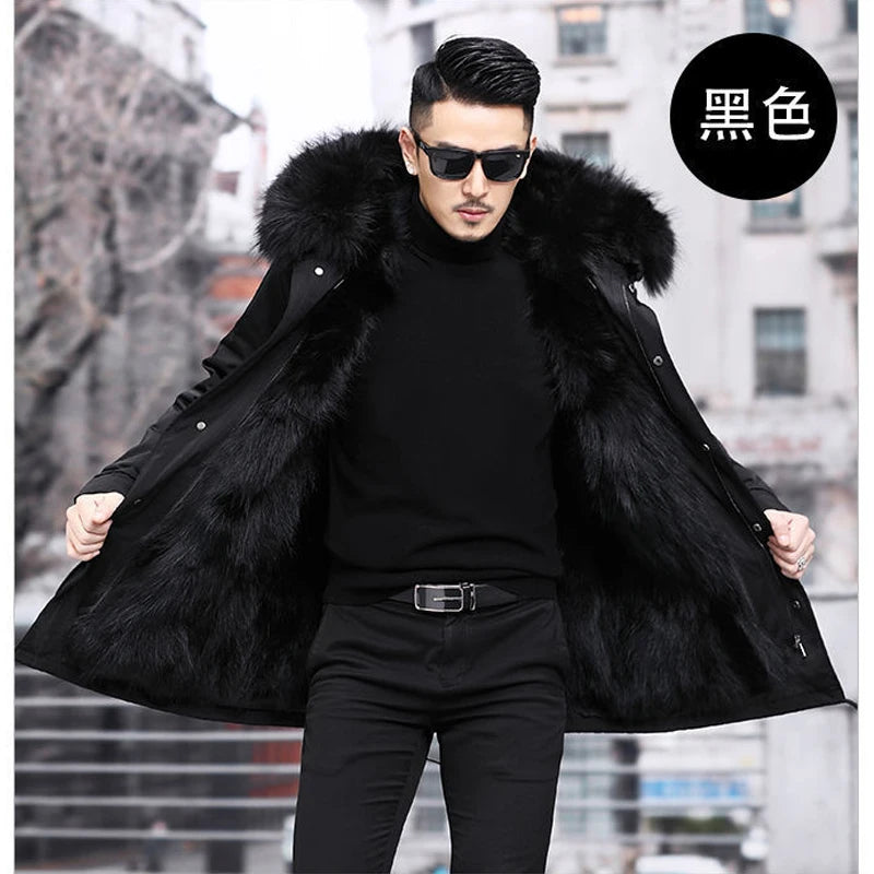 Fleece Mid-length Fur Coat