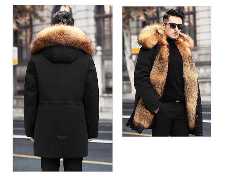 Fleece Mid-length Fur Coat