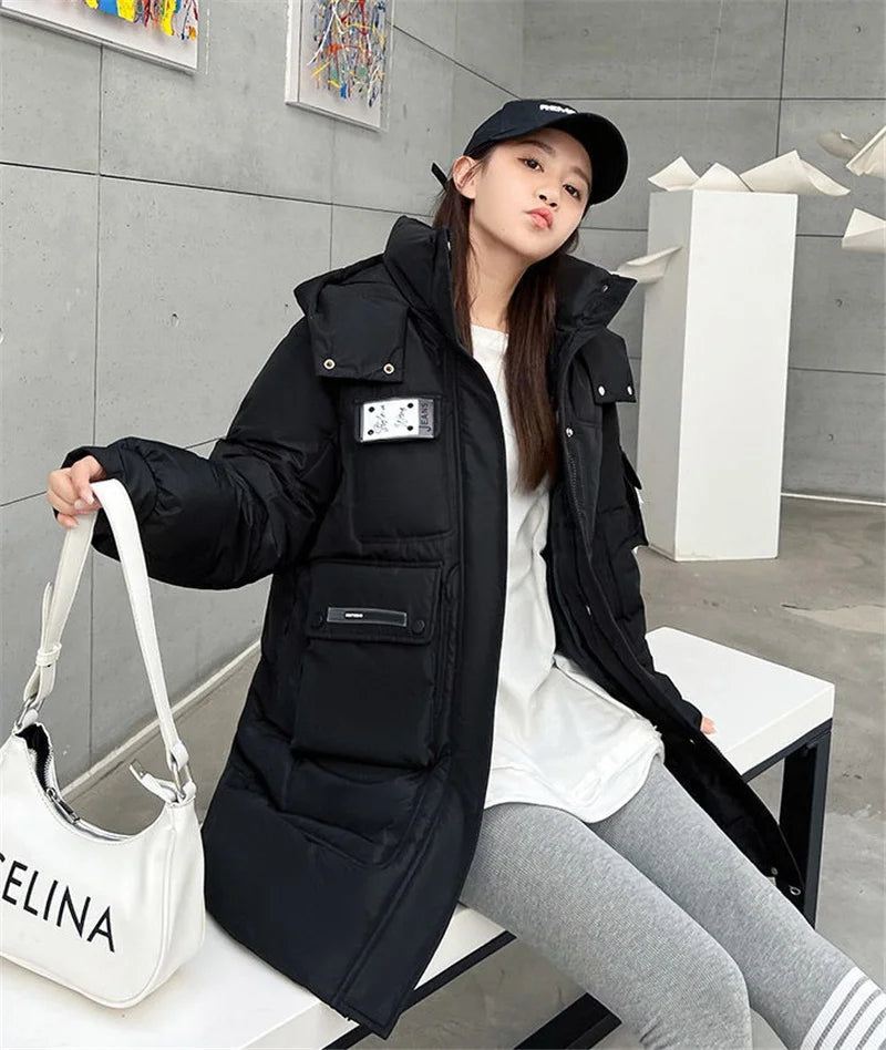 Women's Jacket Winter Parka Down Cotton Jackets Casual Long Coat Loose Thick Warm Hooded Parkas Waterproof Outwear