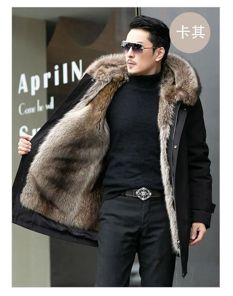 Fleece Mid-length Fur Coat
