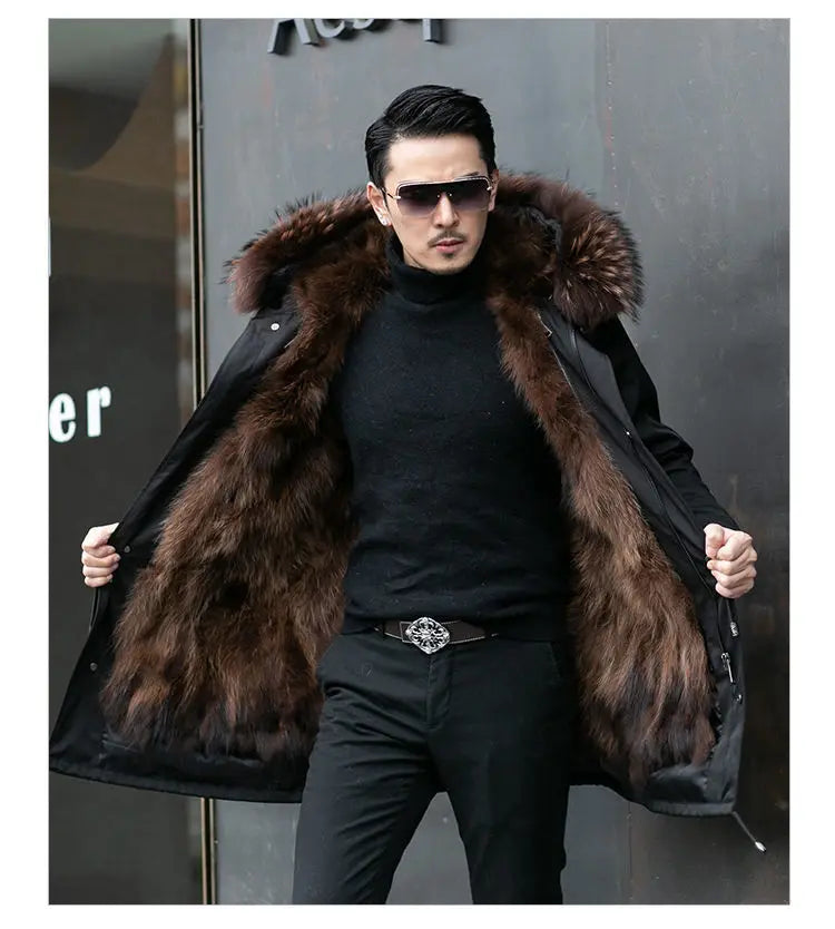Fleece Mid-length Fur Coat