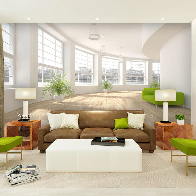 Modern Simple 3D Stereo Space Expansion Mural Wallpaper Living Room Office Interior Decor Wallpaper