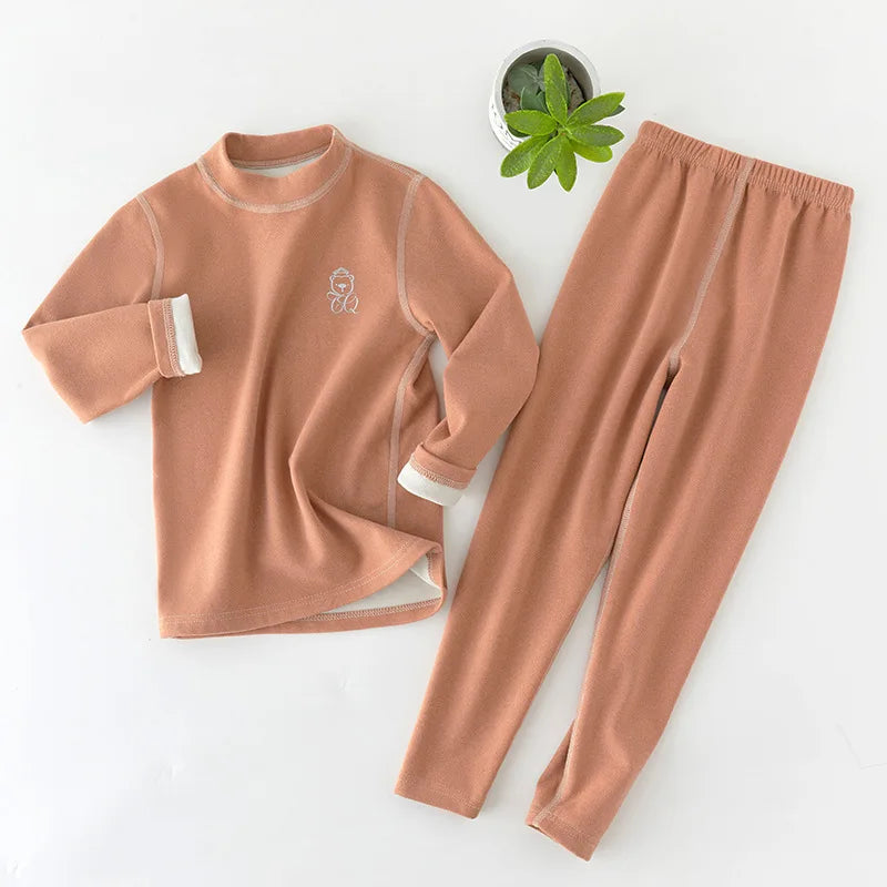 Winter Warm Pyjamas Sets for Kids Thermal Pajamas Toddler Sleepwear for Children from 2 to 13 Years Old