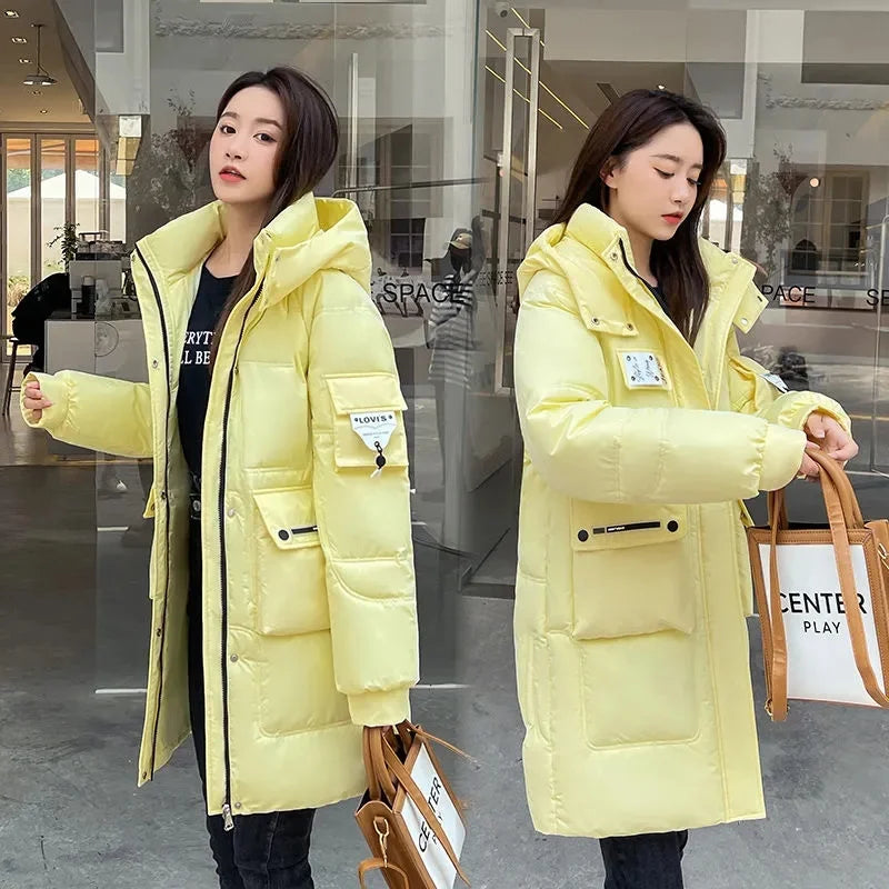 Women's Jacket Winter Parka Down Cotton Jackets Casual Long Coat Loose Thick Warm Hooded Parkas Waterproof Outwear