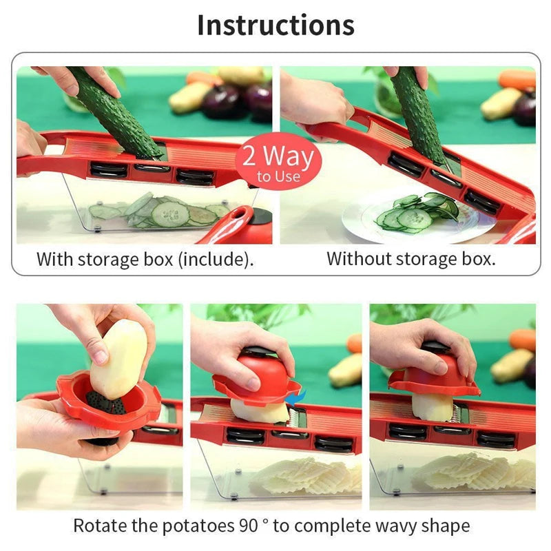Vegetable Chopper Multi-functional Grater Cutter