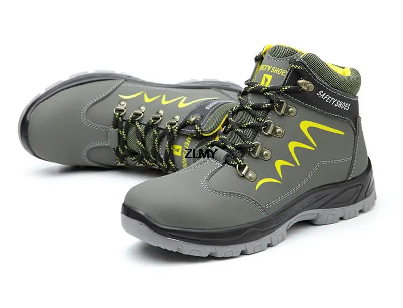 Steel Toe Shoes High Top Work Boots Indestructible Safety Shoes Man Puncture-Proof Work Sneaker Winter Safety Boots