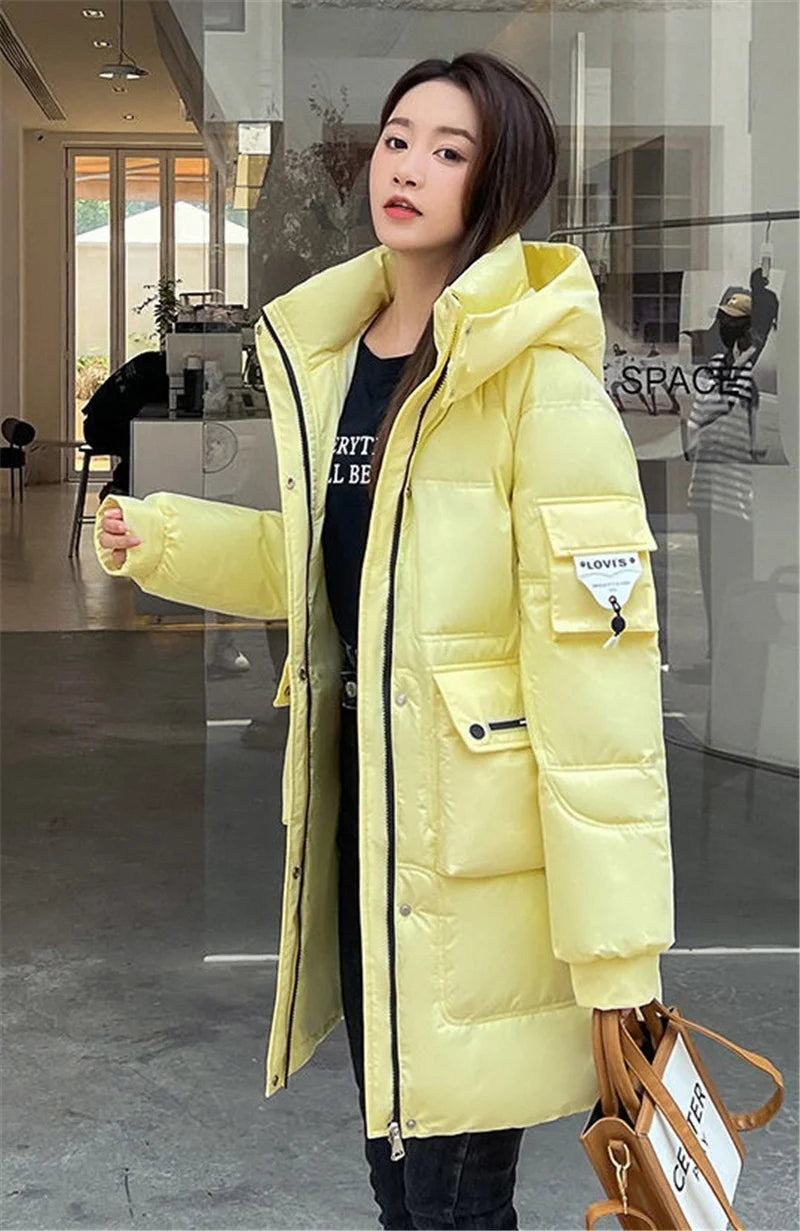 Women's Jacket Winter Parka Down Cotton Jackets Casual Long Coat Loose Thick Warm Hooded Parkas Waterproof Outwear
