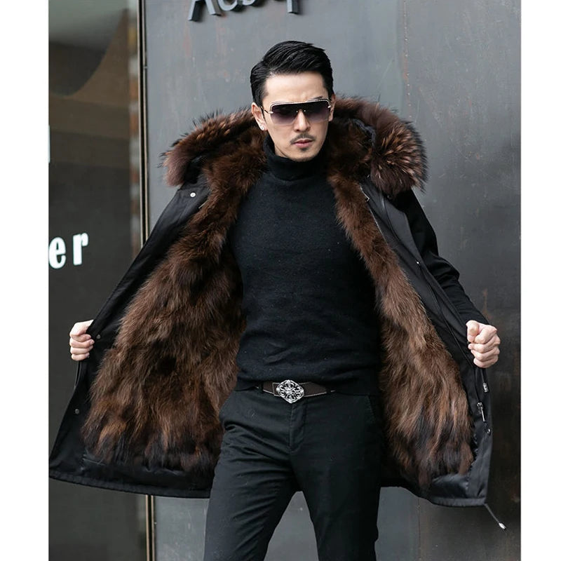 Fleece Mid-length Fur Coat