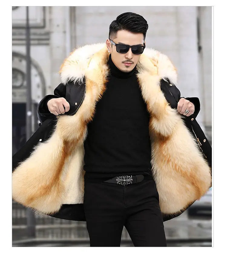 Fleece Mid-length Fur Coat