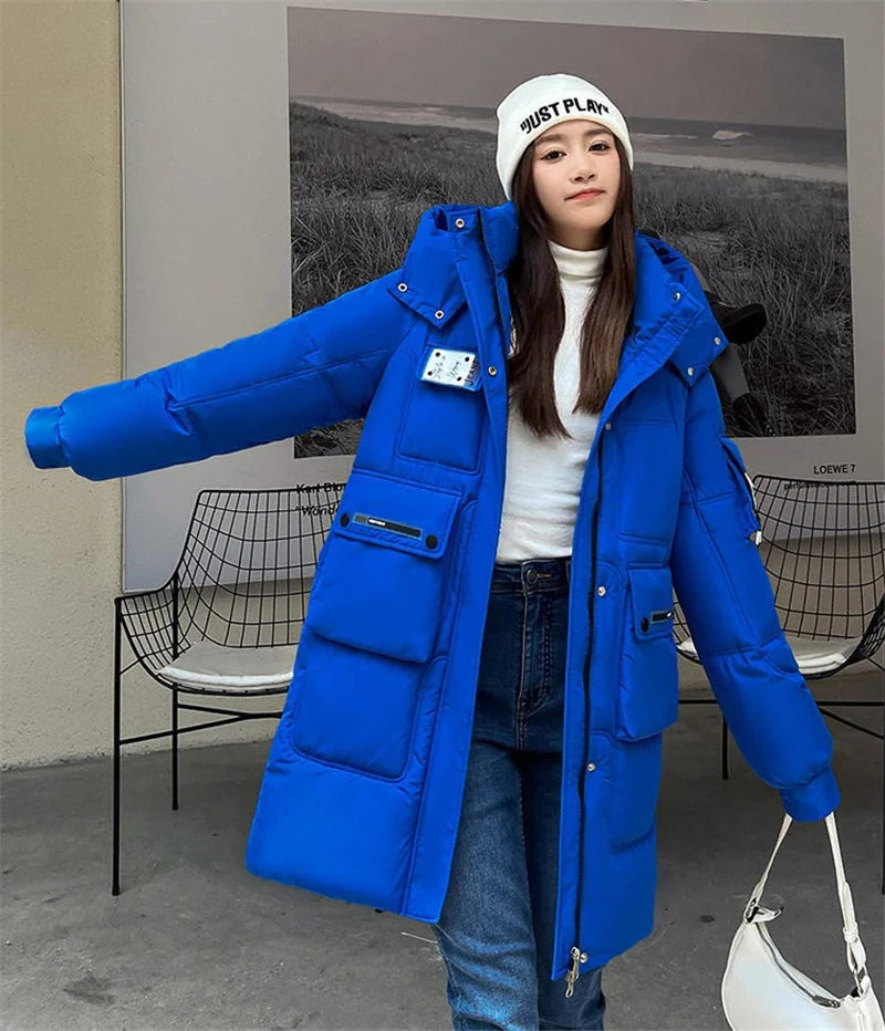 Women's Jacket Winter Parka Down Cotton Jackets Casual Long Coat Loose Thick Warm Hooded Parkas Waterproof Outwear