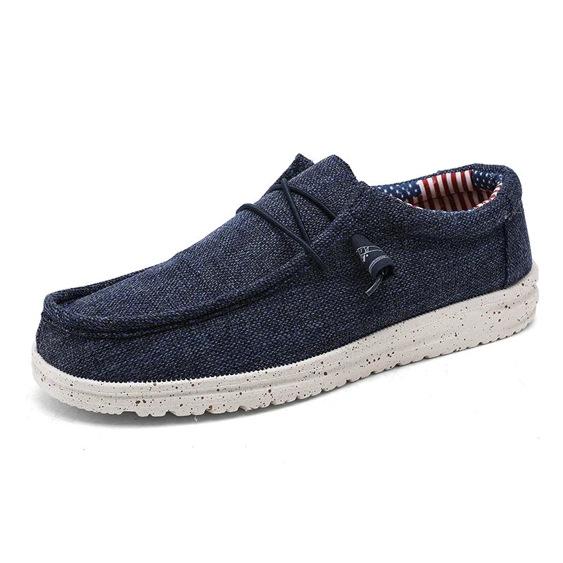 Men Casual Shoes Slip on Canvas Loafers Comfortable Walking Flats for Man Non Slip Soft Moccasins loafers
