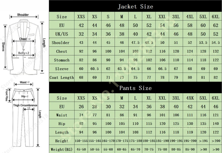 Men's 3-piece High Quality Formal Suit