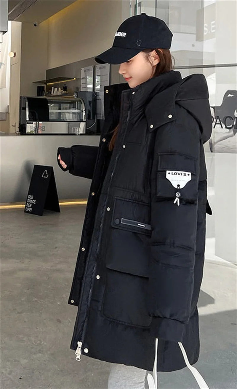 Women's Jacket Winter Parka Down Cotton Jackets Casual Long Coat Loose Thick Warm Hooded Parkas Waterproof Outwear